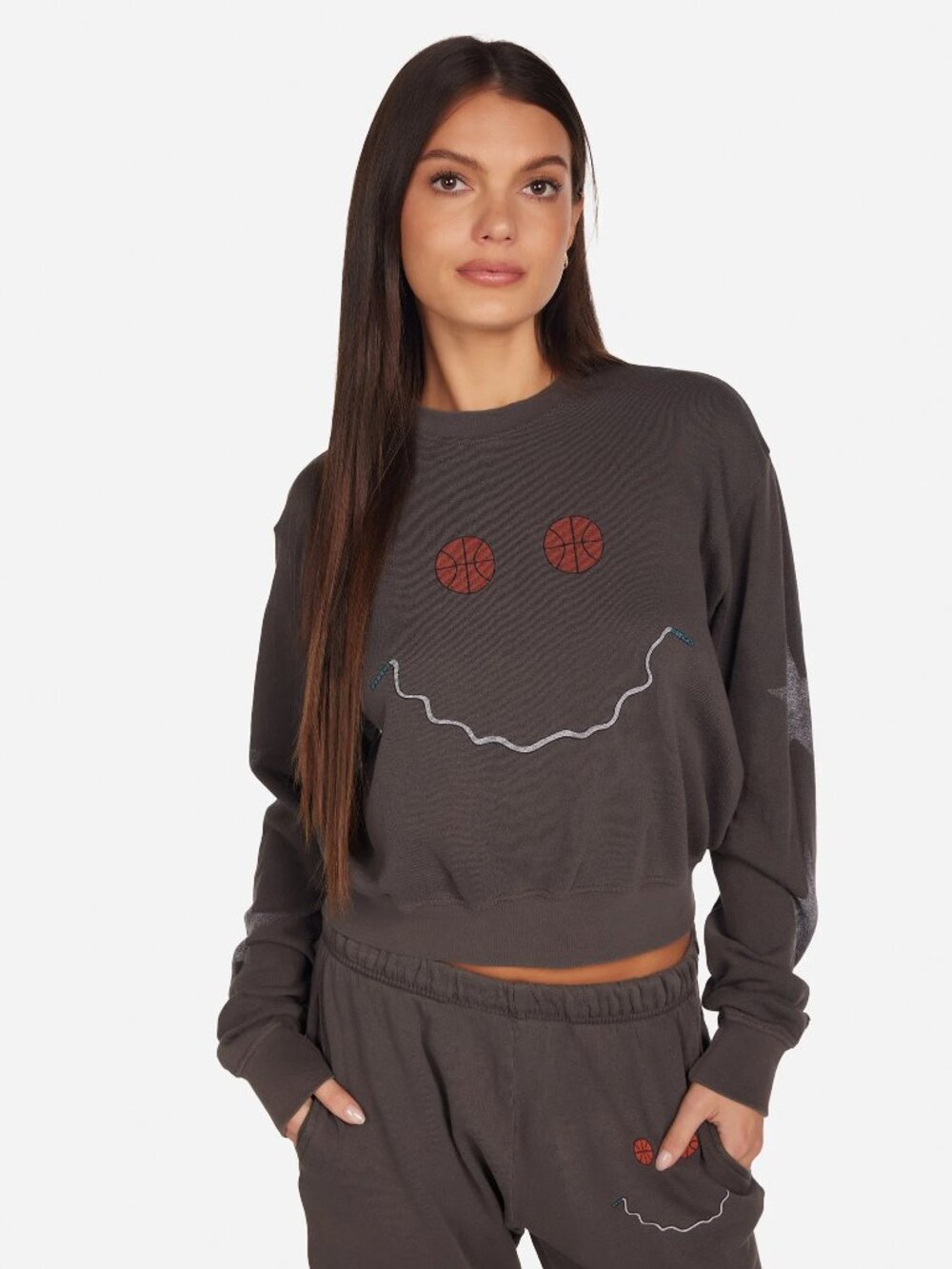 Lauren Moshi Spalding Basketball Pullover S NWT